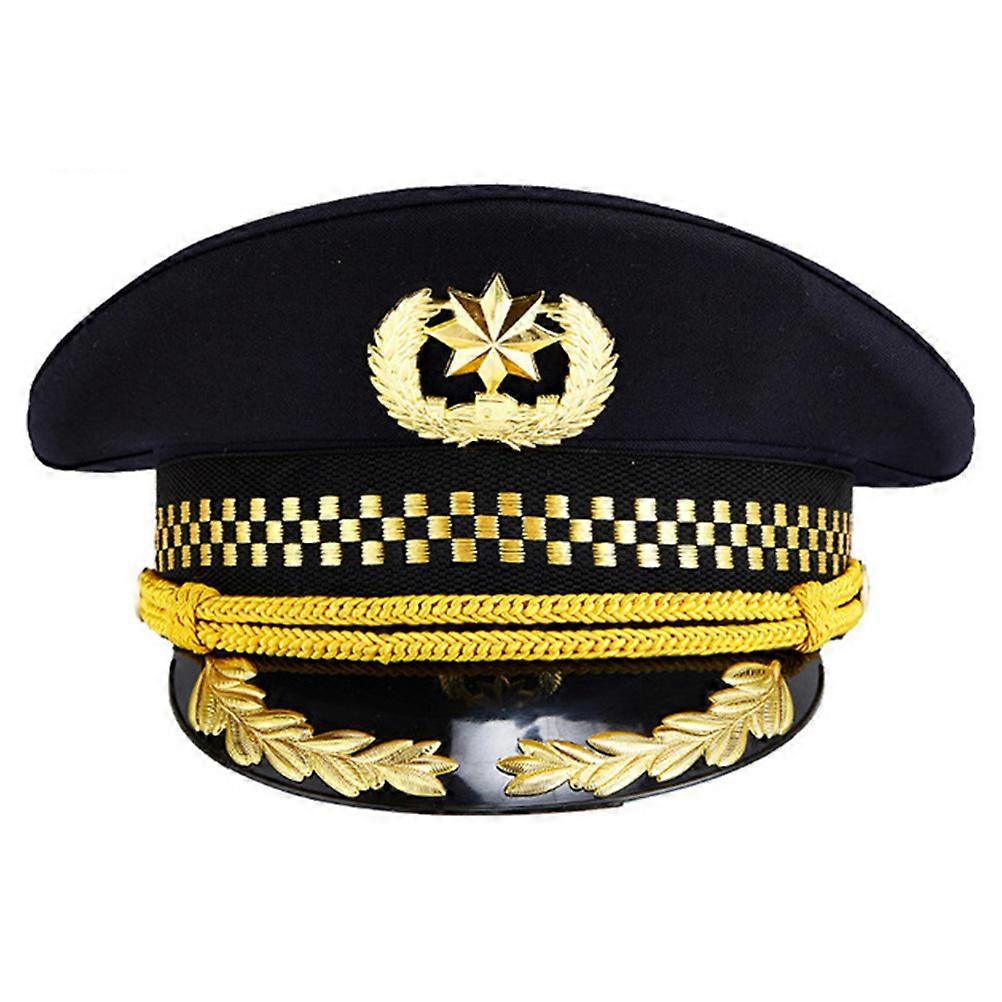 Aviation Style Captain Hat For Men And Women Ideal For Costume Dressing Up And Role-Playing 1Pc