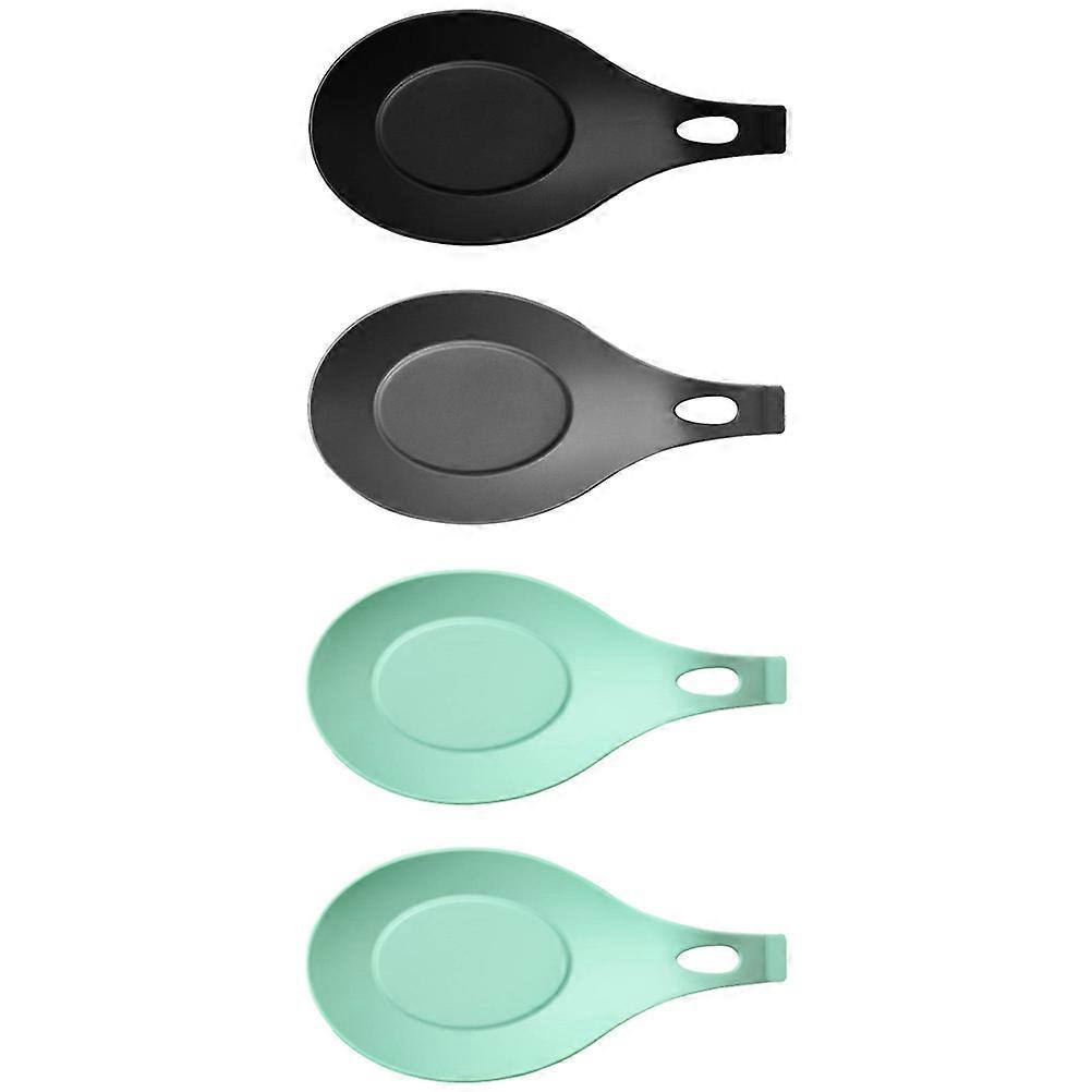 Spoon Rest Set 4Pcs Kitchen Utensil Holders Rectangle Assorted Color Easy To Clean For Kitchen Use