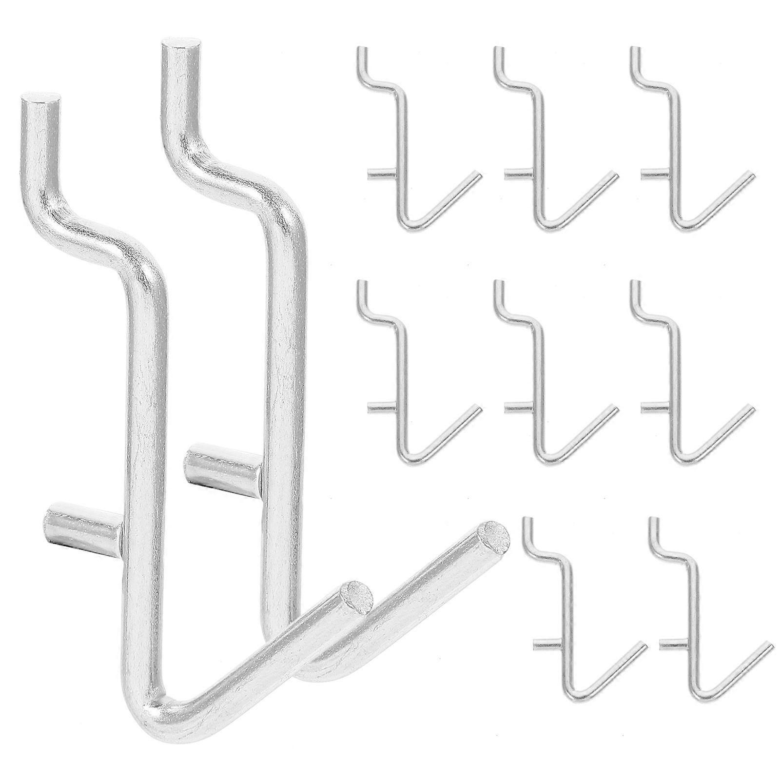 Pegboard Hooks For Hanging 20Pcs Metal Utility Display Hangers Ideal For Garage Pegboards Silver Color With Practical Design