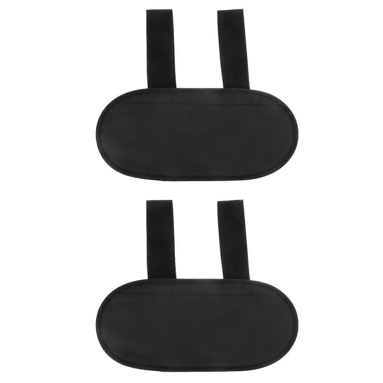 Black Elastic Visor Extender Pair for Drivers Blocking Glare Silver Plasters