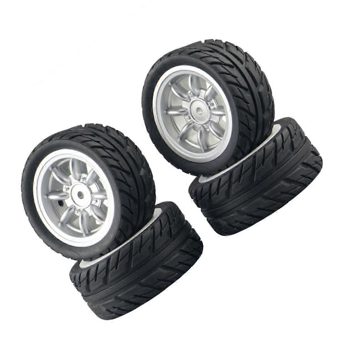 Set of 4 Rubber Tyre Wheels for SG1603 SG1604 SG1605 UD1601 UD1602 UD1603 UD1604 1/16 RC Car Upgrade Parts, 2 Ref: 7737
