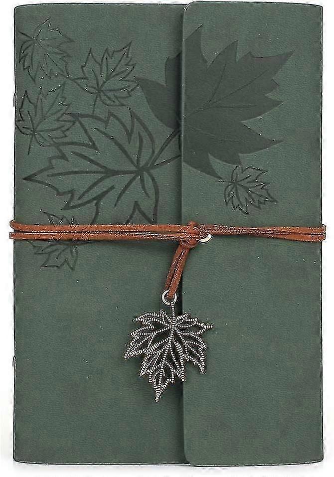 Leather Writing Journal Notebook, Maleden Classic Spiral Bound Notebook Refillable Diary