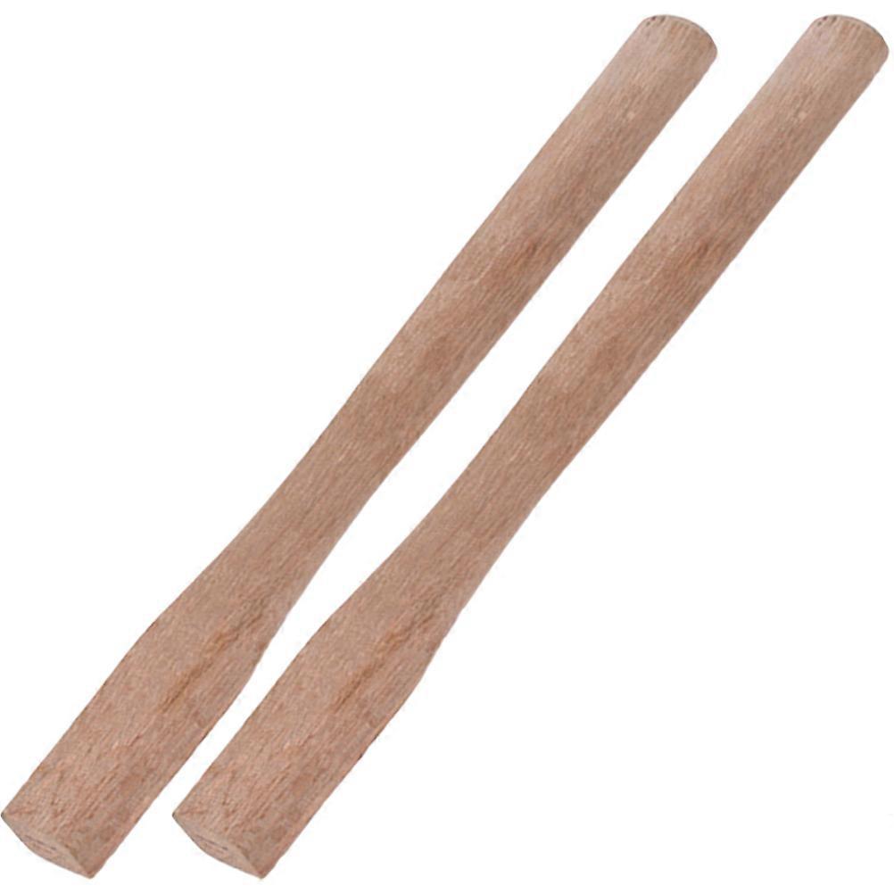 Ax Handle Replacement 2Pcs Practical Wooden Handle Grip Comfortable Grip Supplies For Cutting Firewood Light Brown