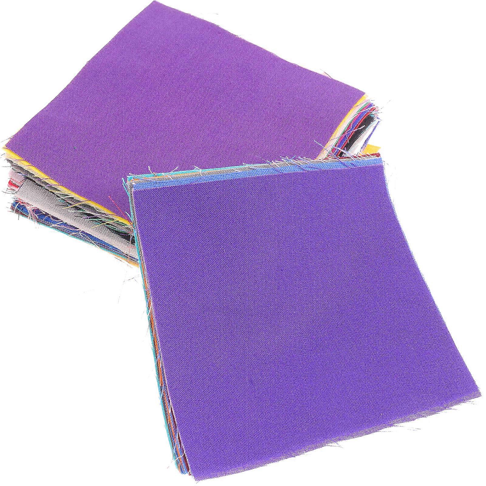 DIY Fabric Pieces 100Pcs Assorted Color Fabric Squares for Handmade Projects Ideal for Sewing Beginners and Craft Enthusiasts