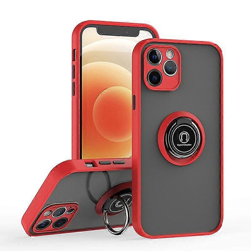 Magnetic Finger With Ring Holder Stand Cover Case for