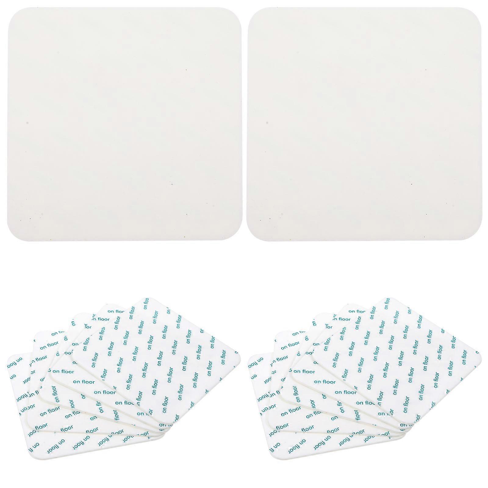 12pcs Non-slip Stickers for Carpet Gripper Anti Curling Rug Mat Decals Home Use White