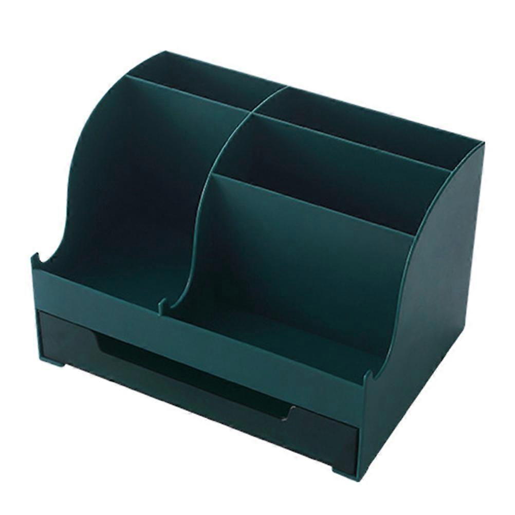 Makeup Organizer For Desk Simple Design Large Capacity Cosmetic Storage Box Daily Use Green 1Pcs