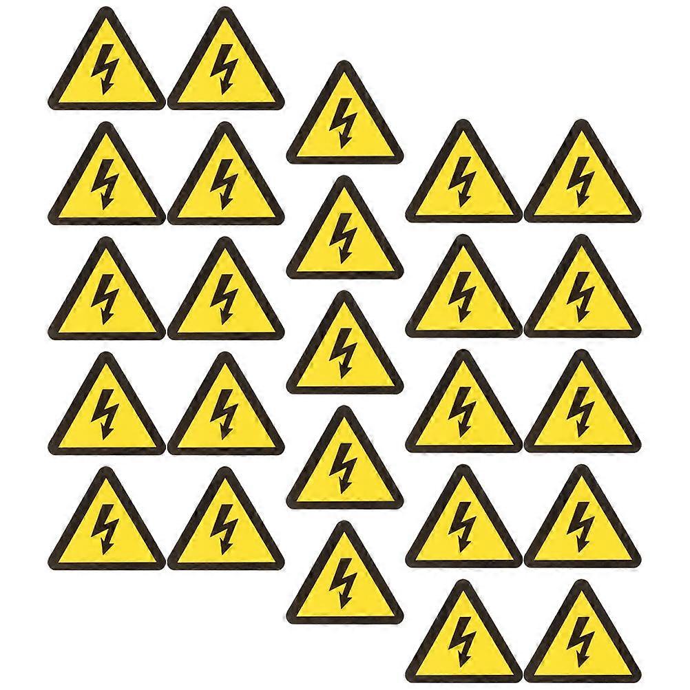 Cautionary Stickers Electric Box Doors Simple Design Metal Surface Waterproof 25 Sheets