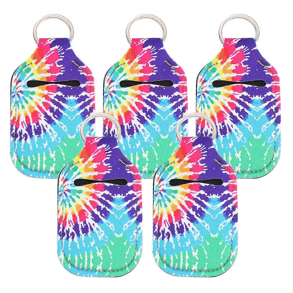 Mini Toiletry Bottles Holder 1 Set 5Pcs Travel Convenience Neoprene Cover Assorted Color Design