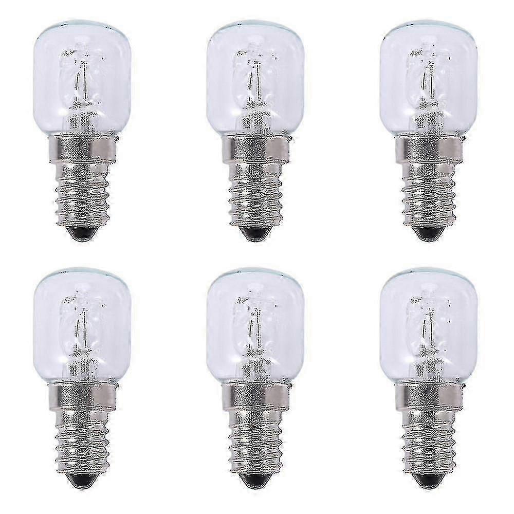 6x E14 High Temperature Bulb 500 Degrees 25w Halogen Bubble Oven Bulb E14 250v 25w Quartz Bulb 2025