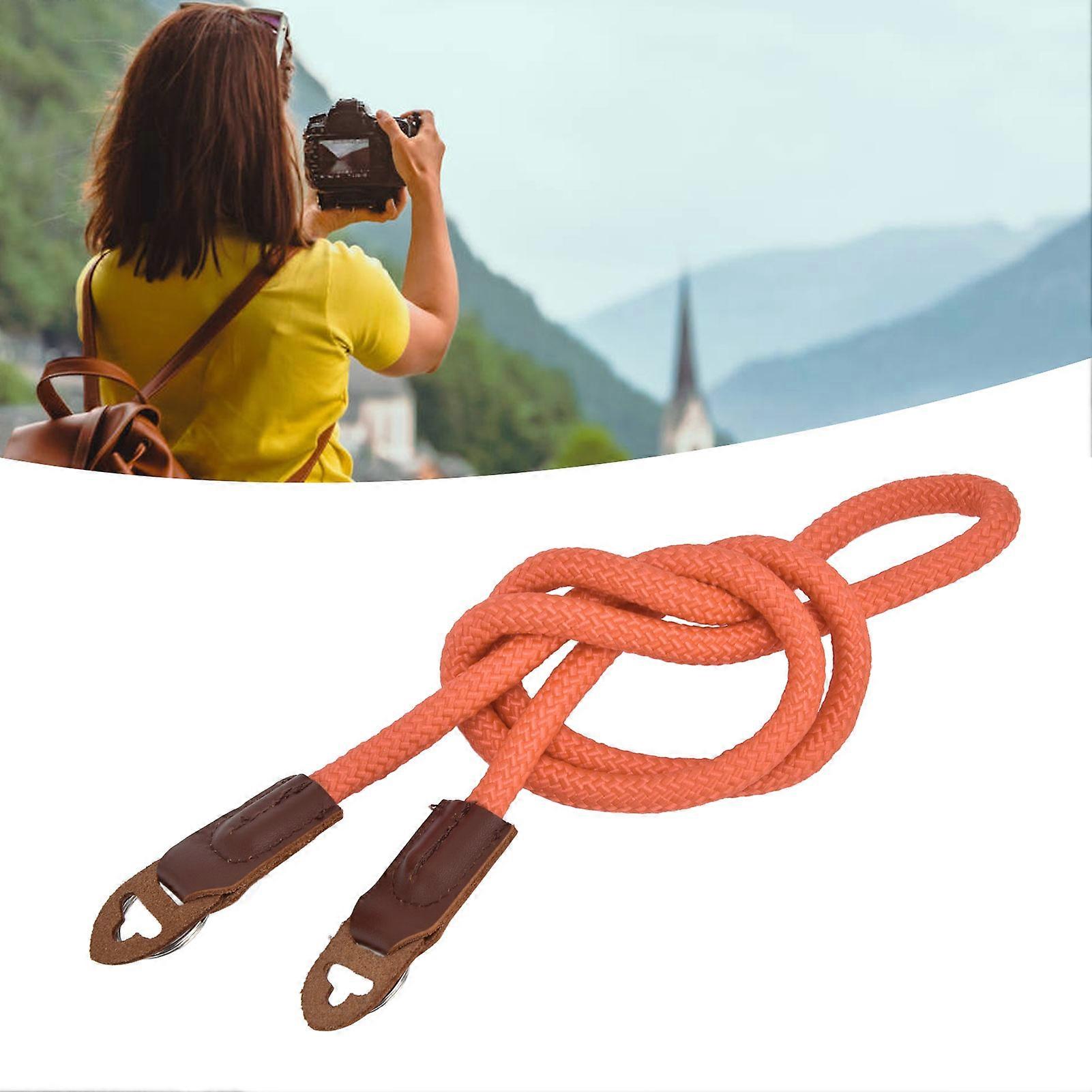 Camera Strap Nylon Universal Adjustable Camera Shoulder Neck Wrist Belt for Digital SLROrange 