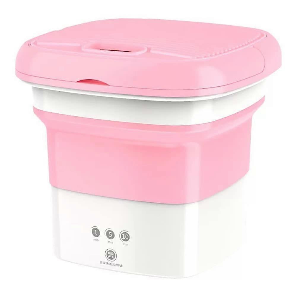 Electric Foldable Clothes Washing Machine Portable With Drain Basket, Touch Screen, Timer, Travel Use For Baby Clothes