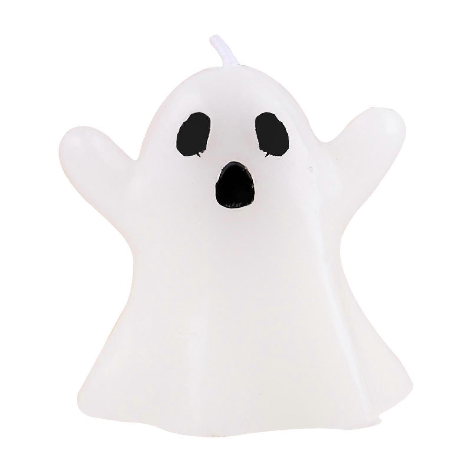 Cute Ghost Candle Lighted Halloween Decor Ghost Candles Decorative Table Centerpiece
