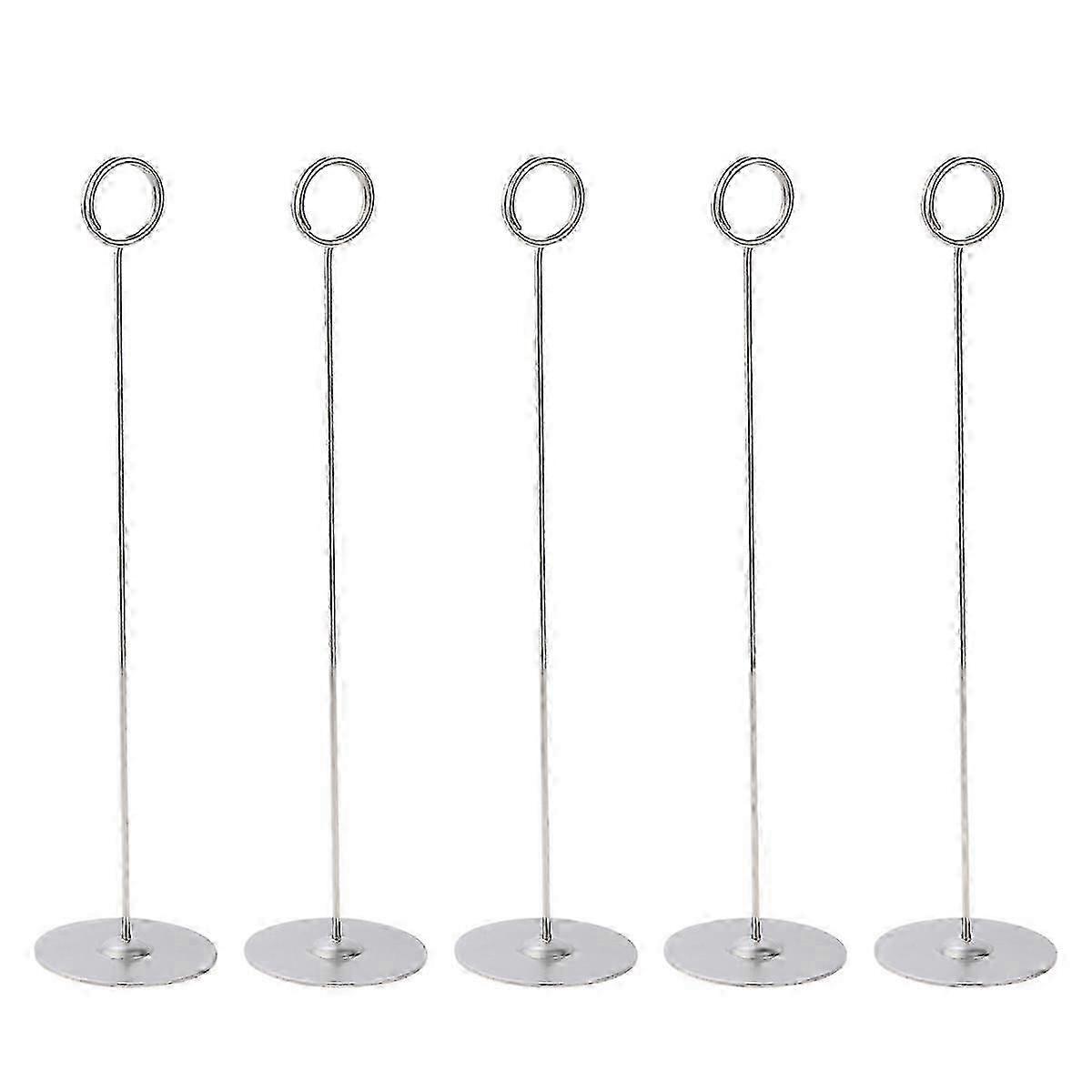 5 قطع الفولاذ المقاوم للصدأ حامل رقم الجدول حاملي مكان حامل تسجيل حامل الصورة لحفل زفاف مطعم فندق حفلات الأحداث