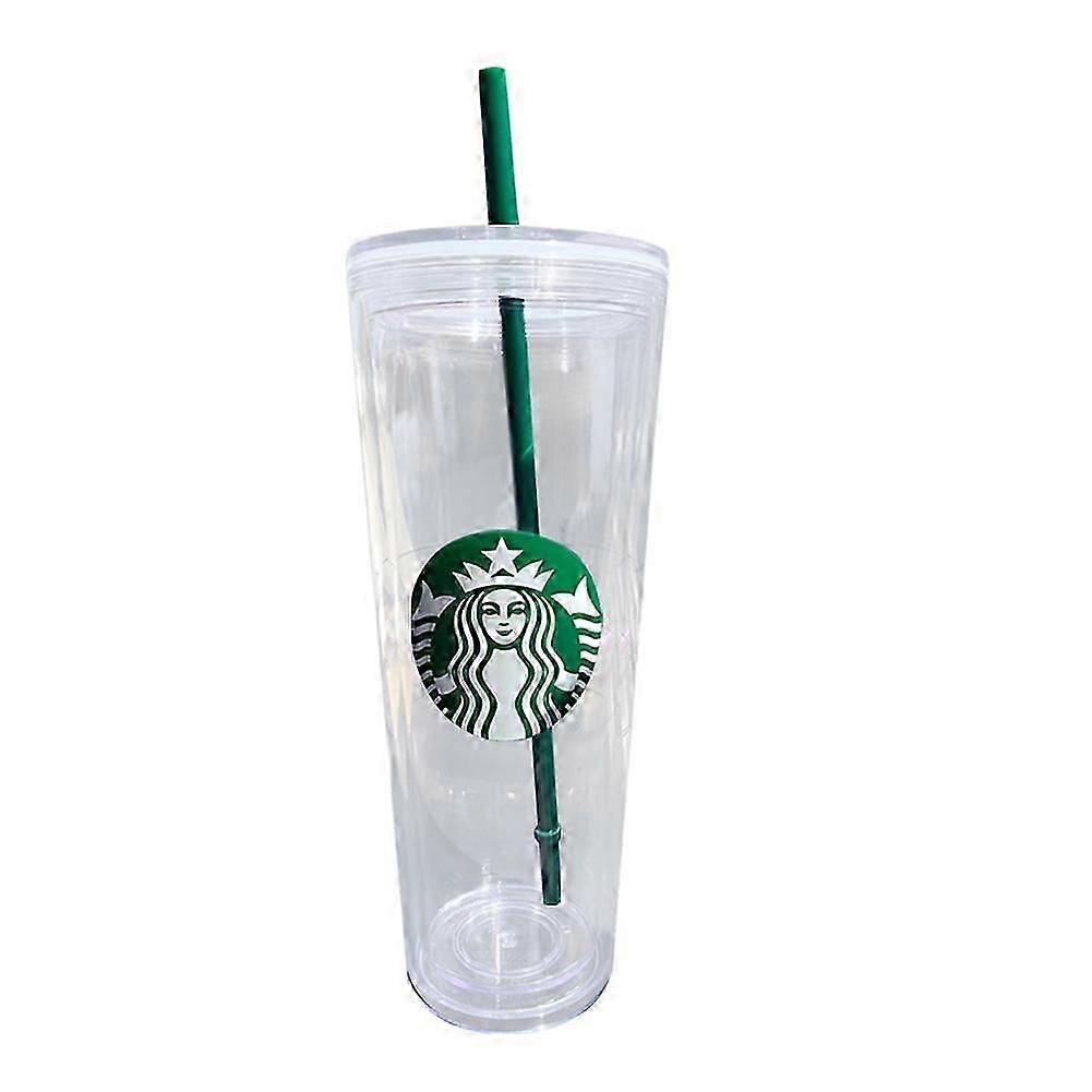 473/710ml Reusable Plastic Tumbler with Logo - Transparent Cold Cup