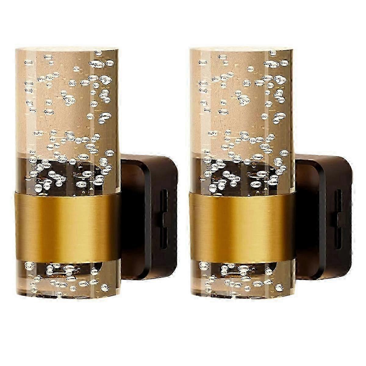 2PC LED Night Lights, Wall Plug-In with Adjustable Brightness, Auto Light Sensor - For Nighttime Convenience