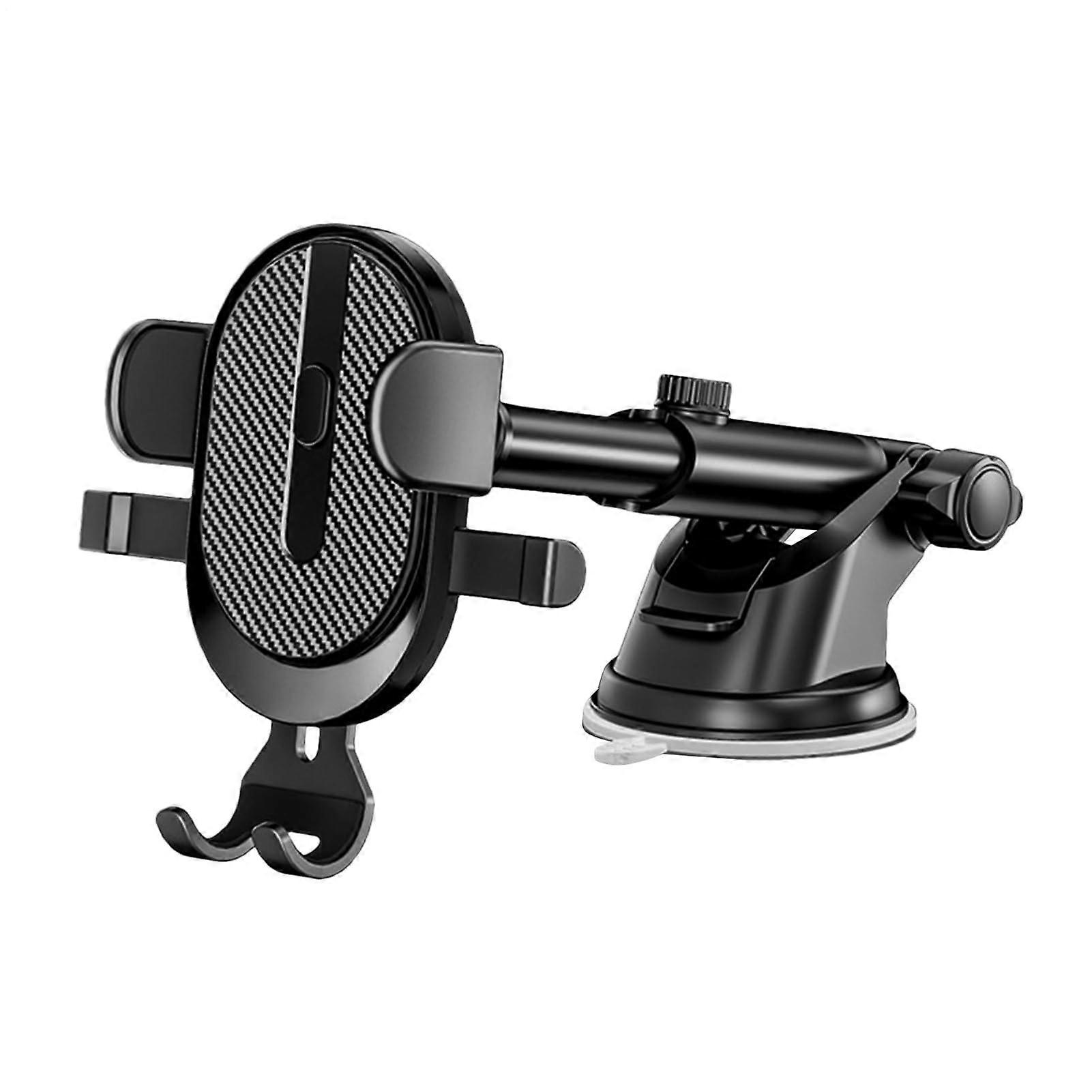 Phone Mount for Car - Strong Suction Dashboard Holder for Smartphones, Compatible with GPS Navigation and Video Recording