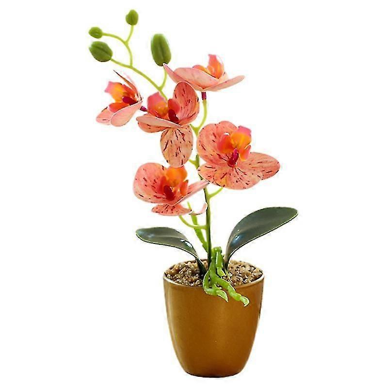 Artificial Flower Bonsai UV-resistant Easy Care Plastic No Fading Butterfly Orchid Potted Artificial