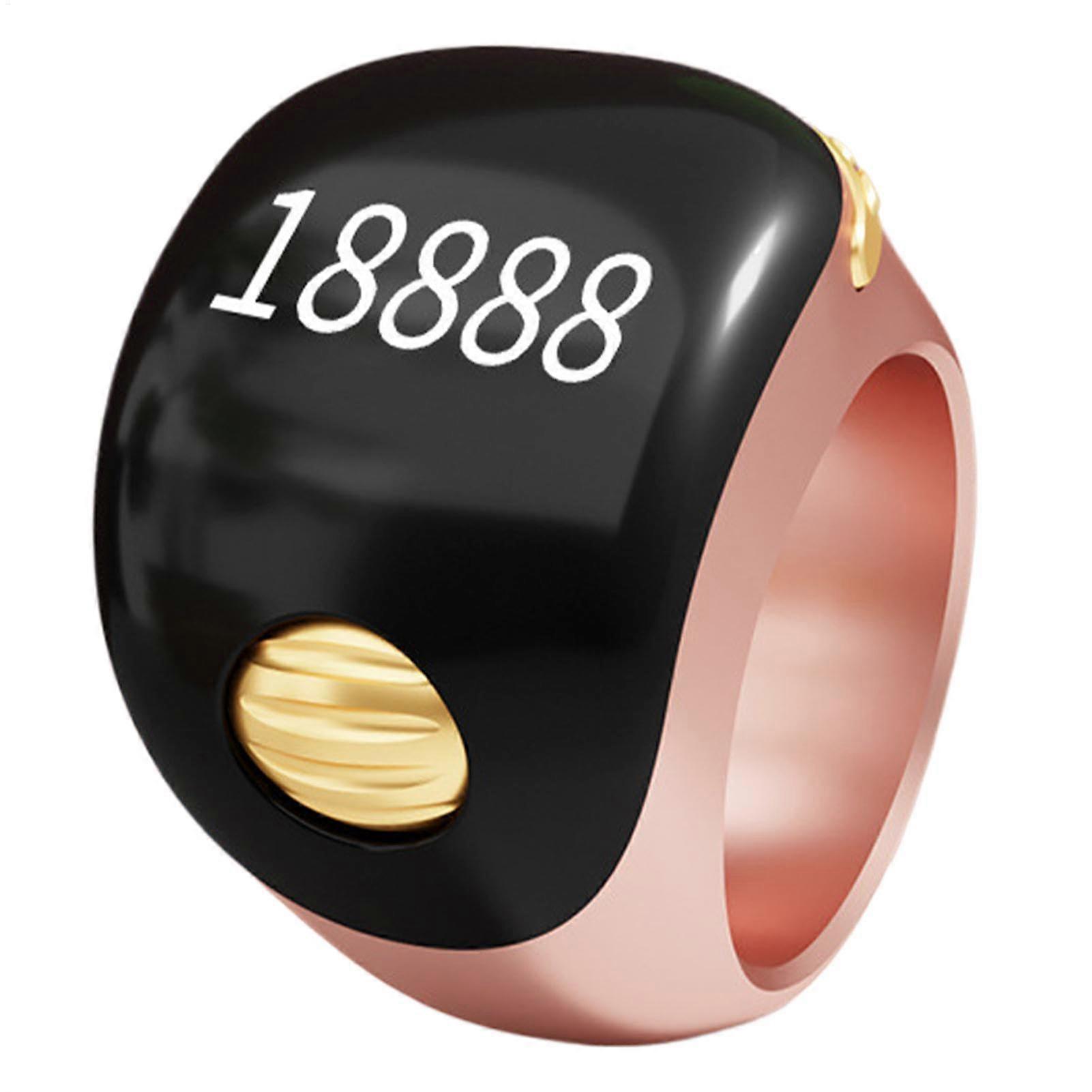 Counter Ring 5 Digit Finger Counter Clicker Ring with Electronic Display Portable Prayer Counting Tool, Rotating Digital Tasbeeh for Meditation
