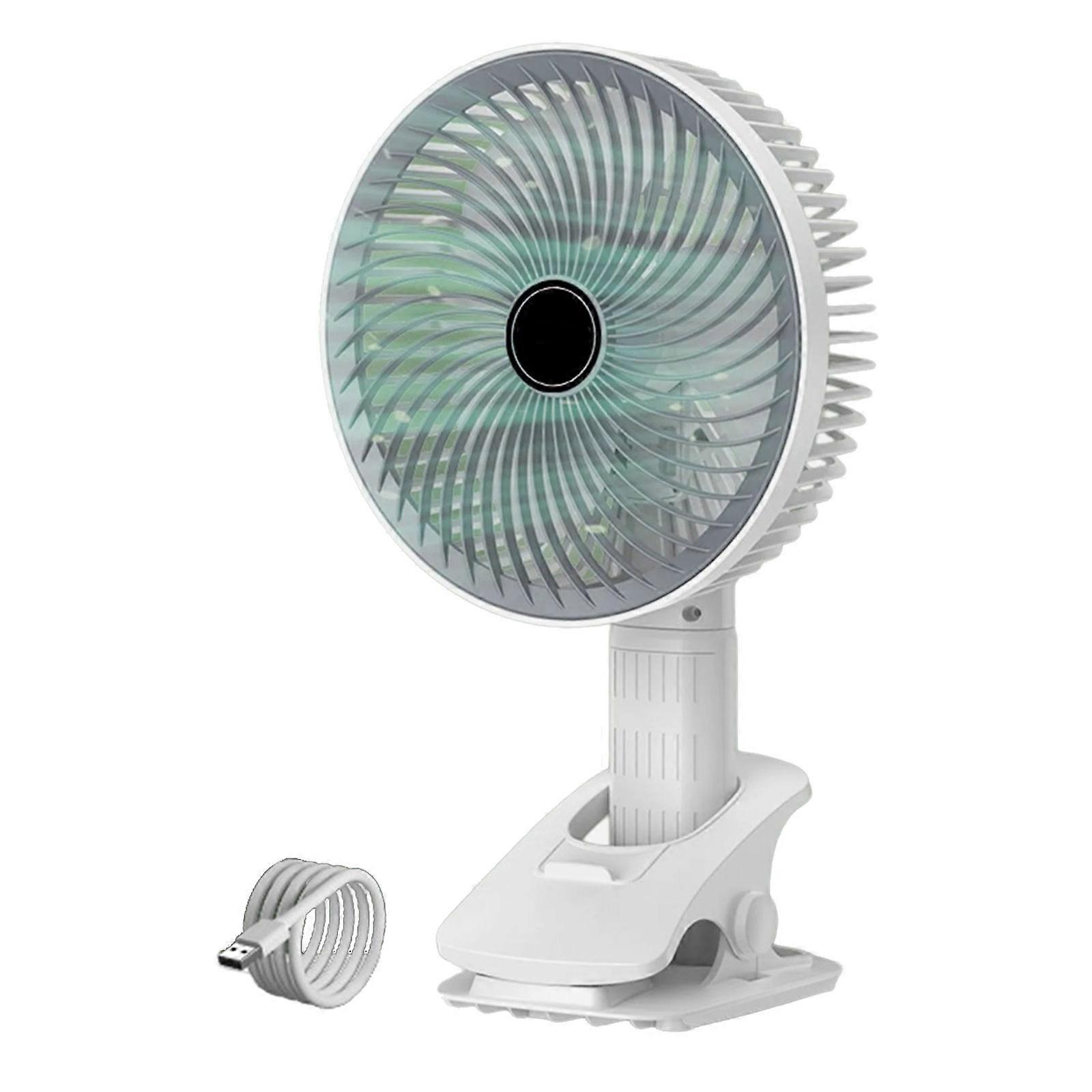 Flexible Clip Fan with Rechargeable Battery 3 Speed Setting Desktop Handheld Fan for Indoor Outdoor Environment Multicolor