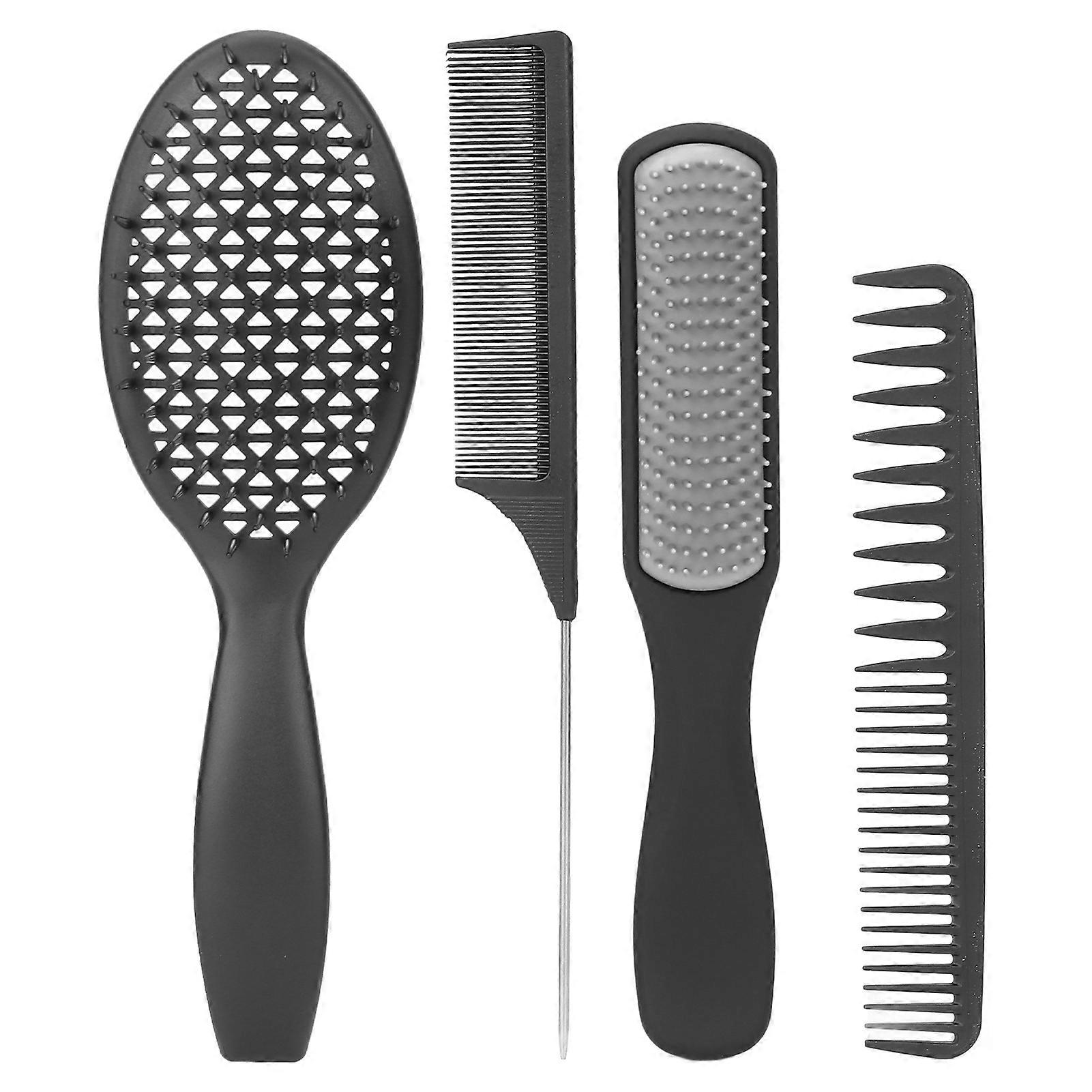 4pcs Multifunctional Hair Comb Set Tail Comb Tail Comb 9 Rows Double Tooth Comb Hair Styling Tools