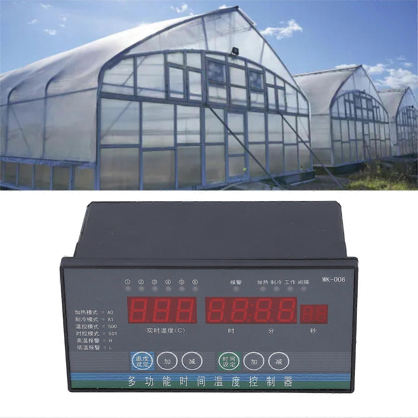 6-Channel Temperature Controller with 30m Probe for Greenhouse