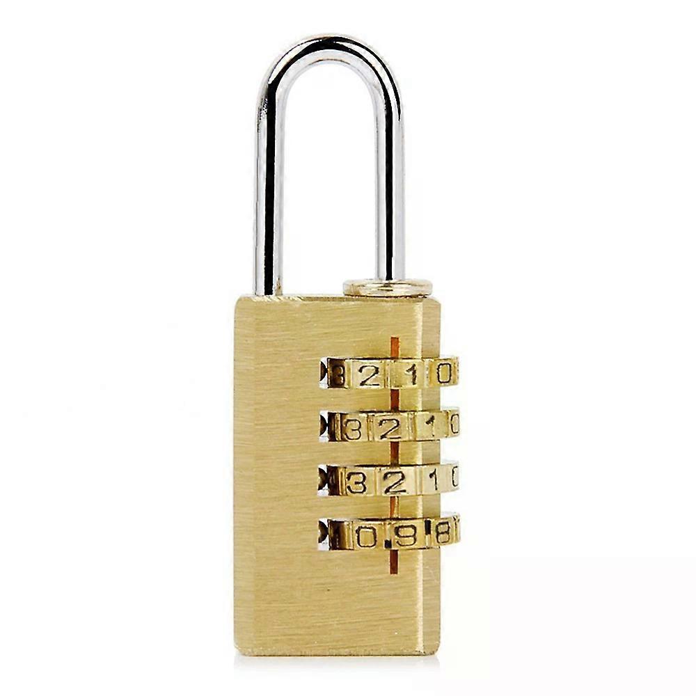 4-Digit Combination Coded Lock, Resettable Padlock for Suitcase, Luggage, Laptop, Lockers, Toolboxes