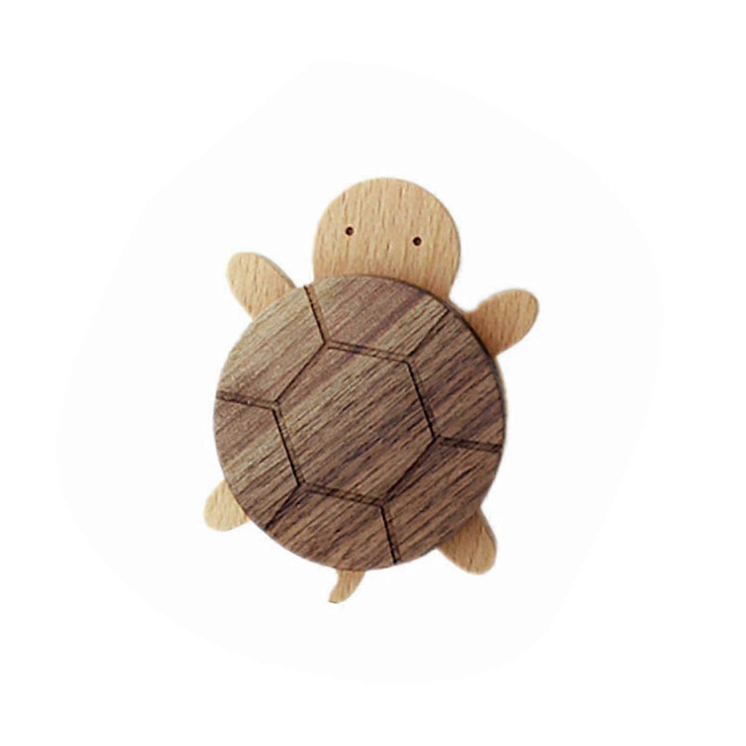 Furniture Handle Tortoise Shape Smooth Edge with Screw Wood Decorat...