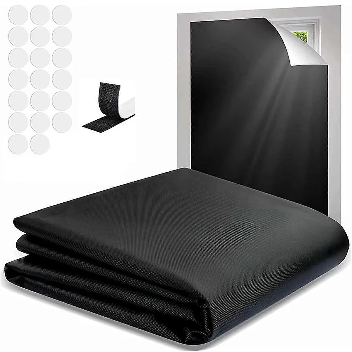Portable Blackout Shades Film No Drill Travel Blackout Blinds Sunblock Window Cover Blackout Curtains 145 X 200cm