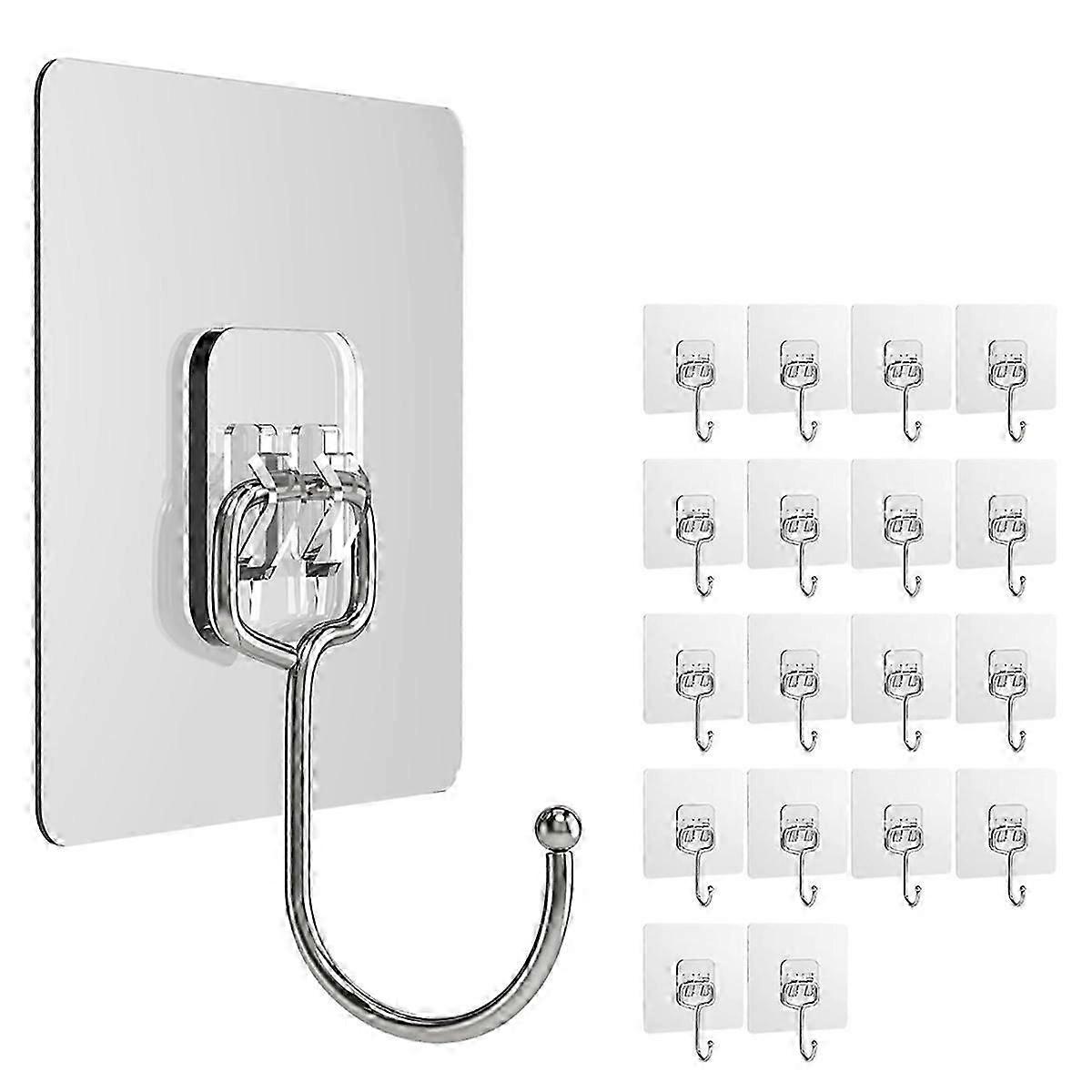 Large adhesive hook, wall hook, strong removable adhesive hook(20pcs)