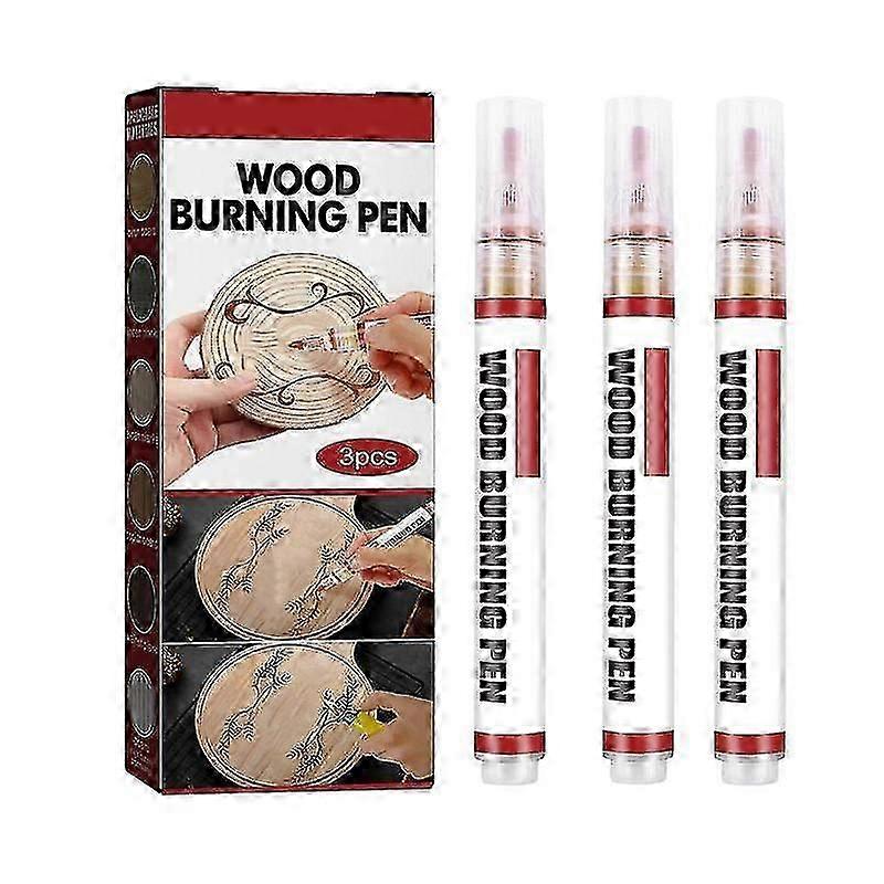 علامة القلم المحرقة 3 قطع حرق القلم حرق الخشب علامة حرق الخشب حساسة للحرارة لحرق الخشب للخشب والحرف رصاصة تلميح TW