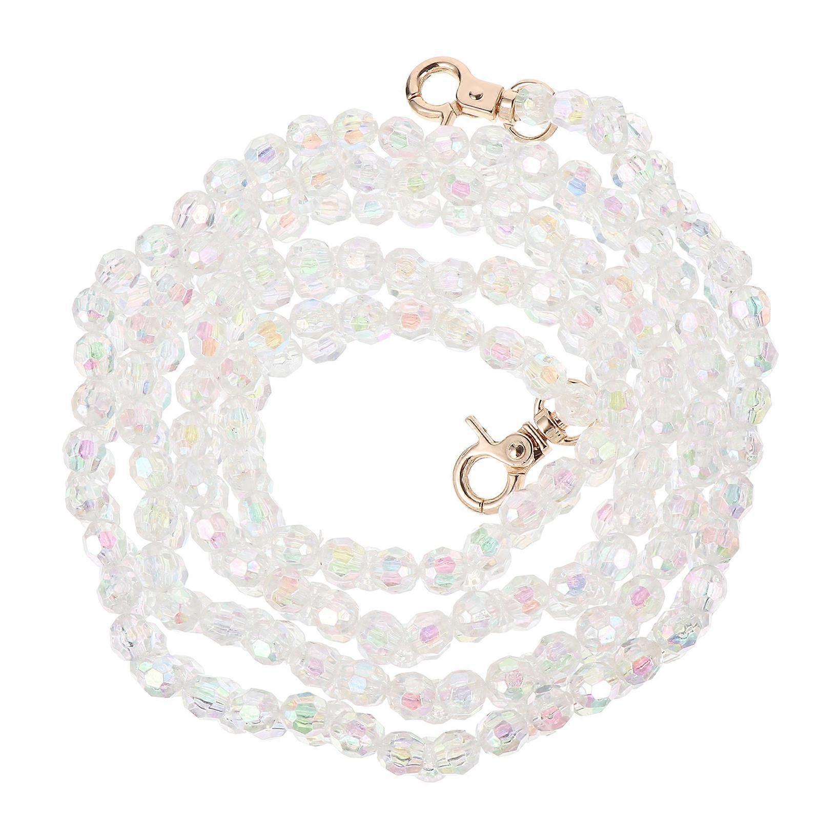 Water Crystal Double Row Shoulder Strap for Handbag Bar Replacement 1Pcs