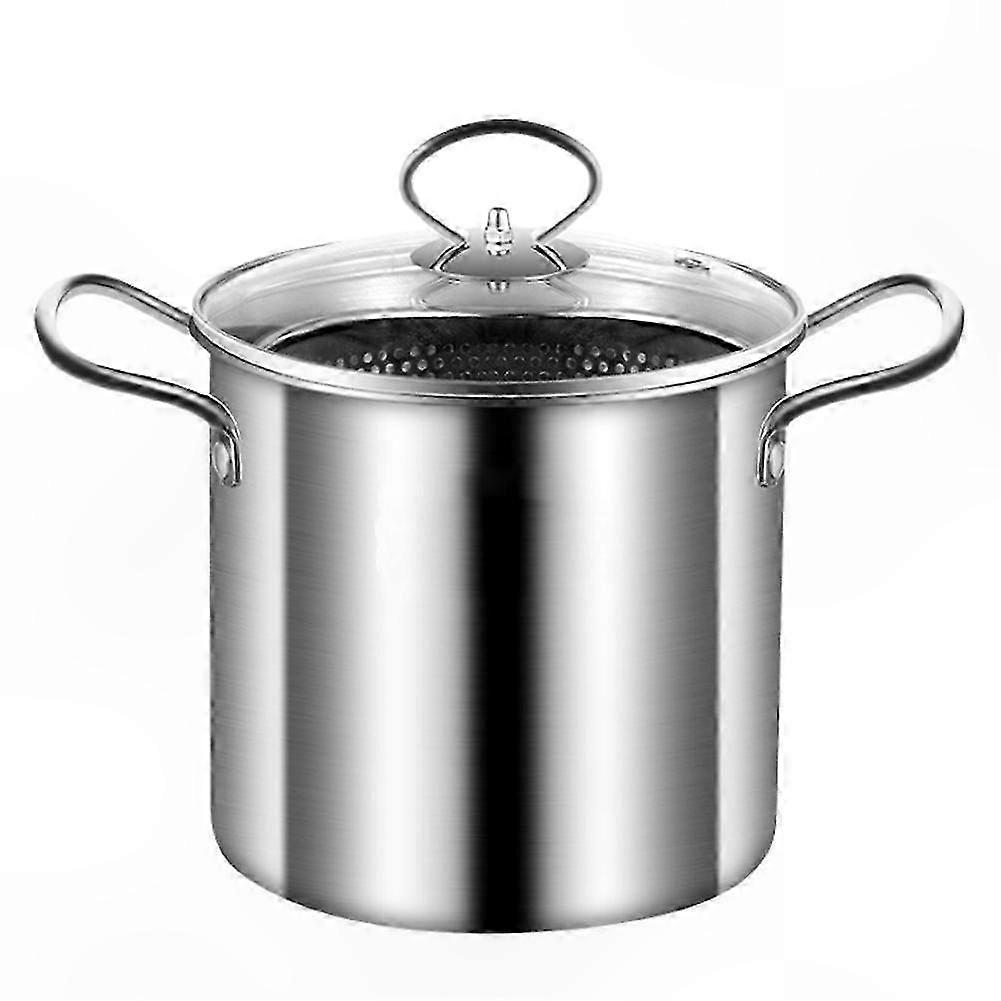 Stainless Steel Pasta Pot with Steamer Insert for Induction Cooking