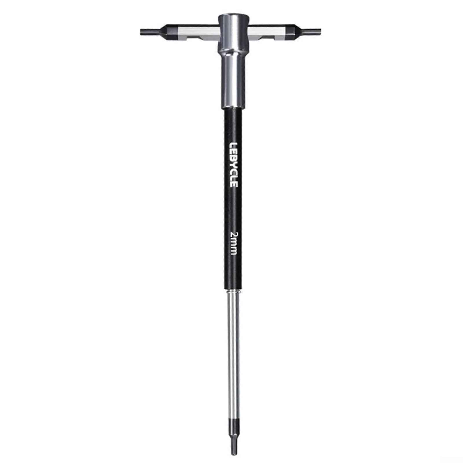 Bike T-Handle Hex Wrench Set 2Mm-10Mm T25 Adjustable L-Shape to T-Shape Chrome Plated 3-Way Bicycle Repair Tool