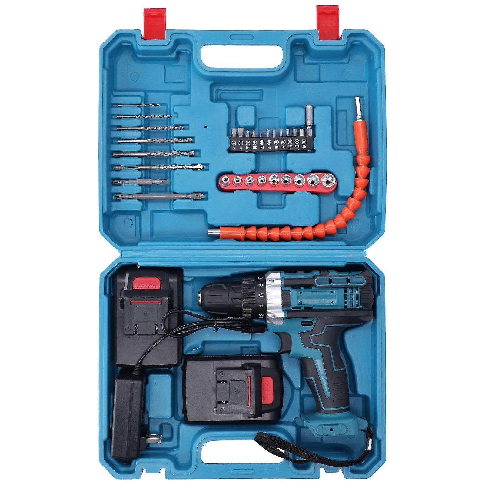 מקדחה ידנית חשמלית טעינה ניידת נהג אימפקט מברג חשמלי 2 הילוכים AC100-240VAU תקע 