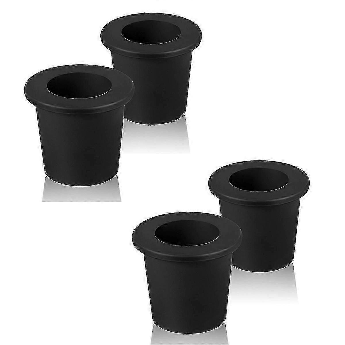 مثبت حلقة ثقب مظلة للطاولات الخارجية ، أسود