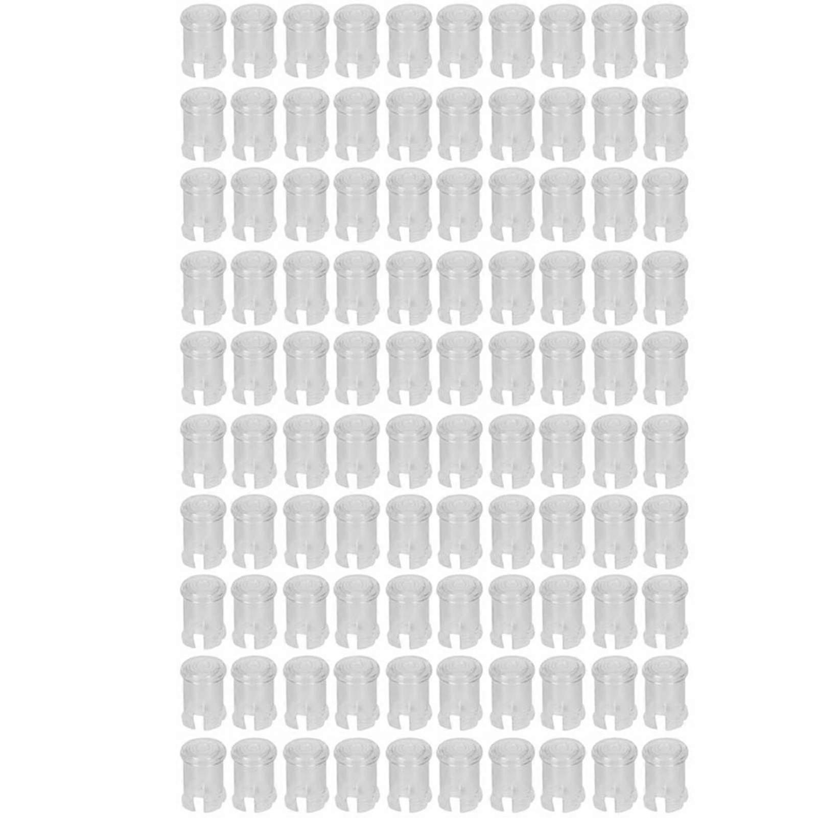 100Pcs Nylon LED Light Emitting Diode Transparent Lamp Light Caps Protective Cover 5mm