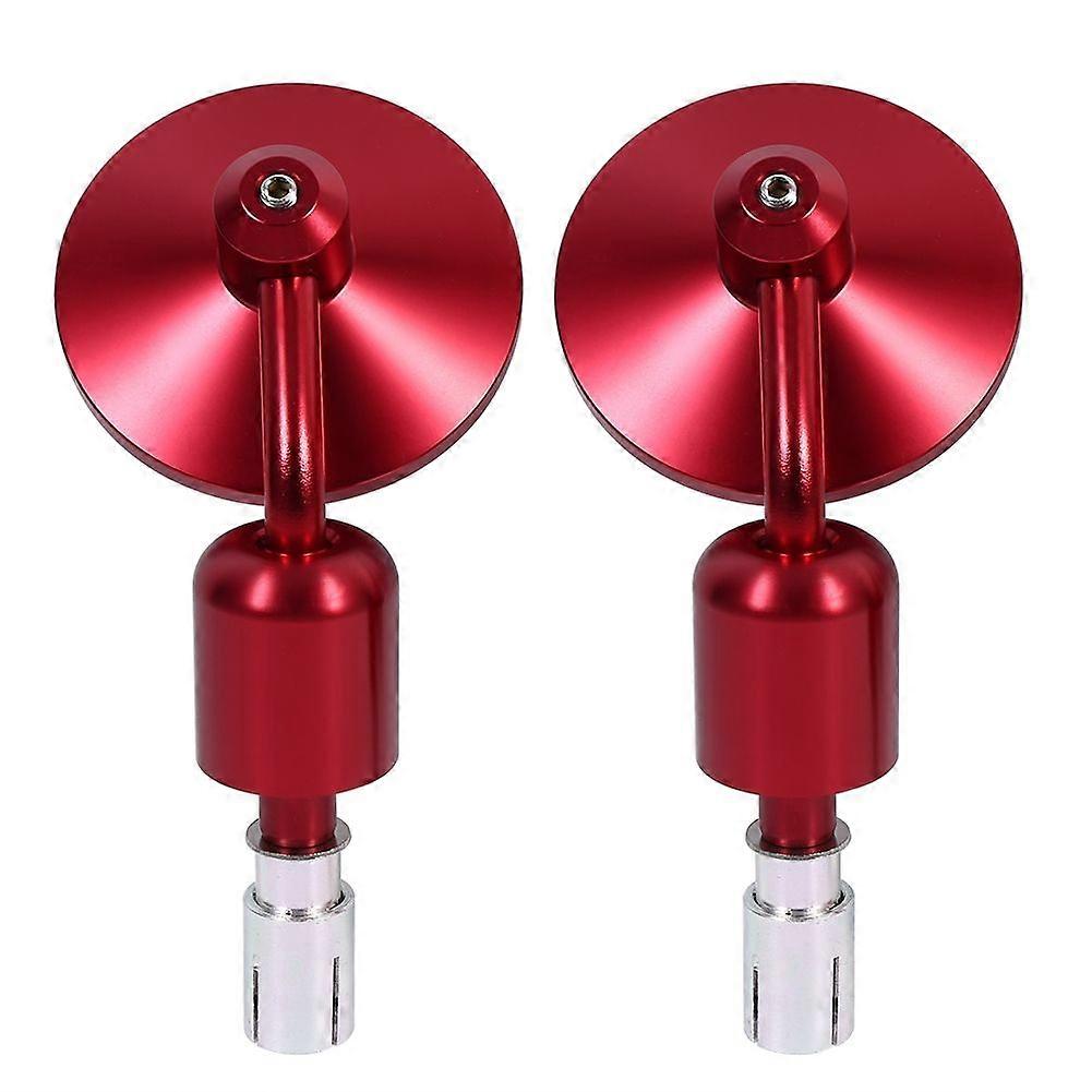 1 Pair 7/8" Round Handlebar Bar End Rear View Mirrors Motorcycle Motorbike Sidemirror Red