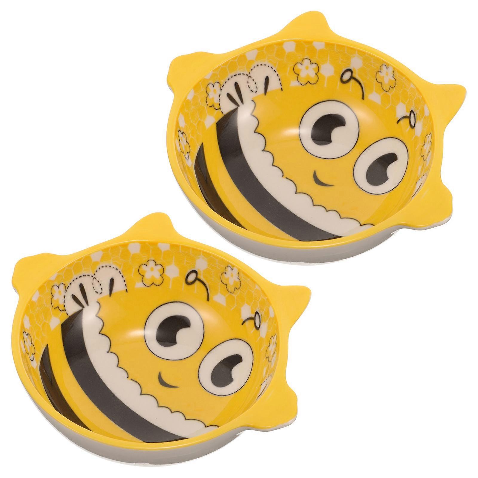 Bee Snack Bowl Baby Use 2Pcs Decorative Bee Theme