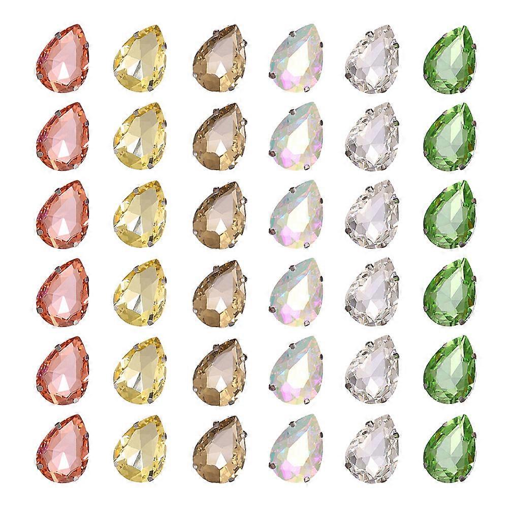 Four Claw Rhinestones Crystal Claw for Sewing 50Pcs Assorted Color