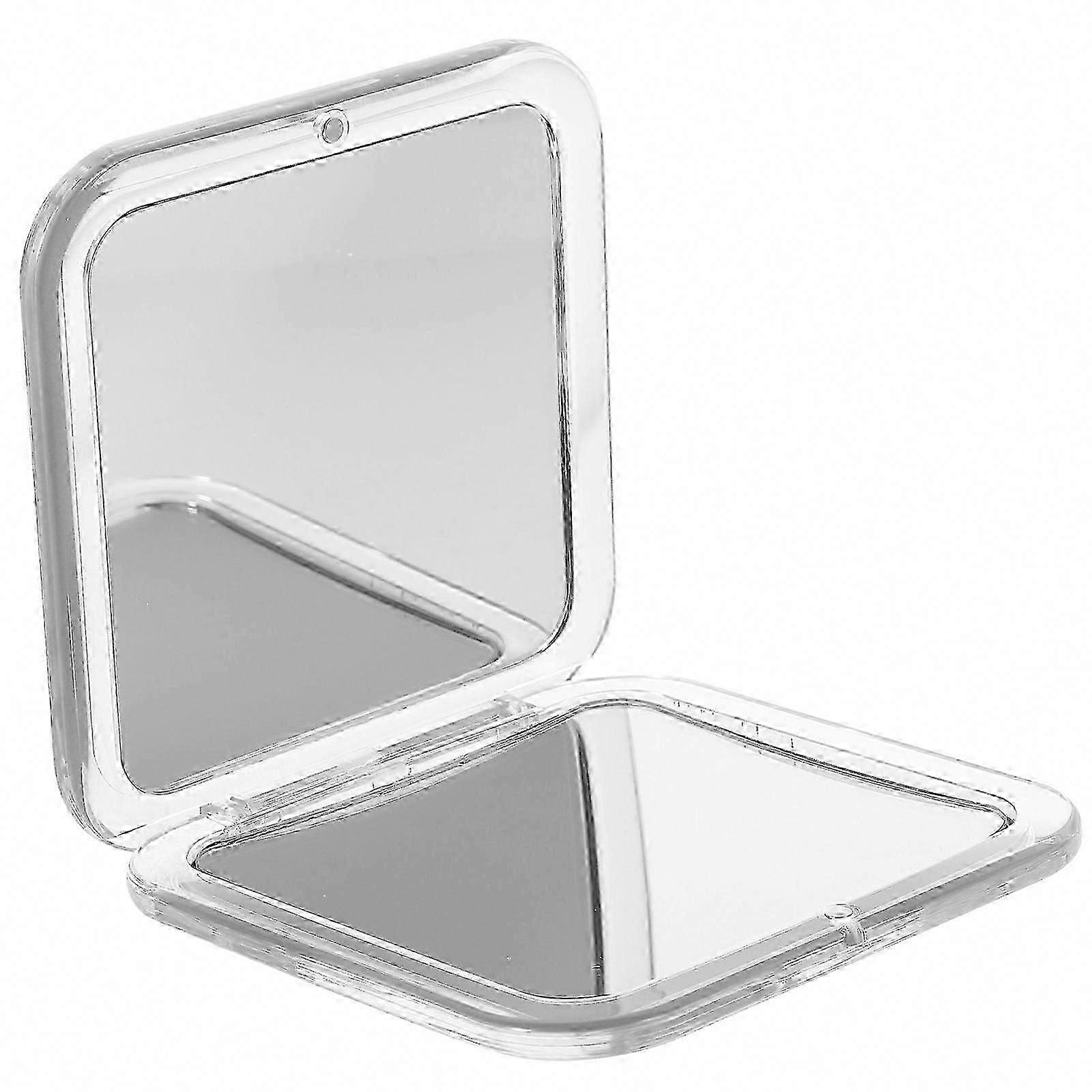 Pocket Mirror Foldable Compact 7X Magnification Square Purse Mirror for Makeup