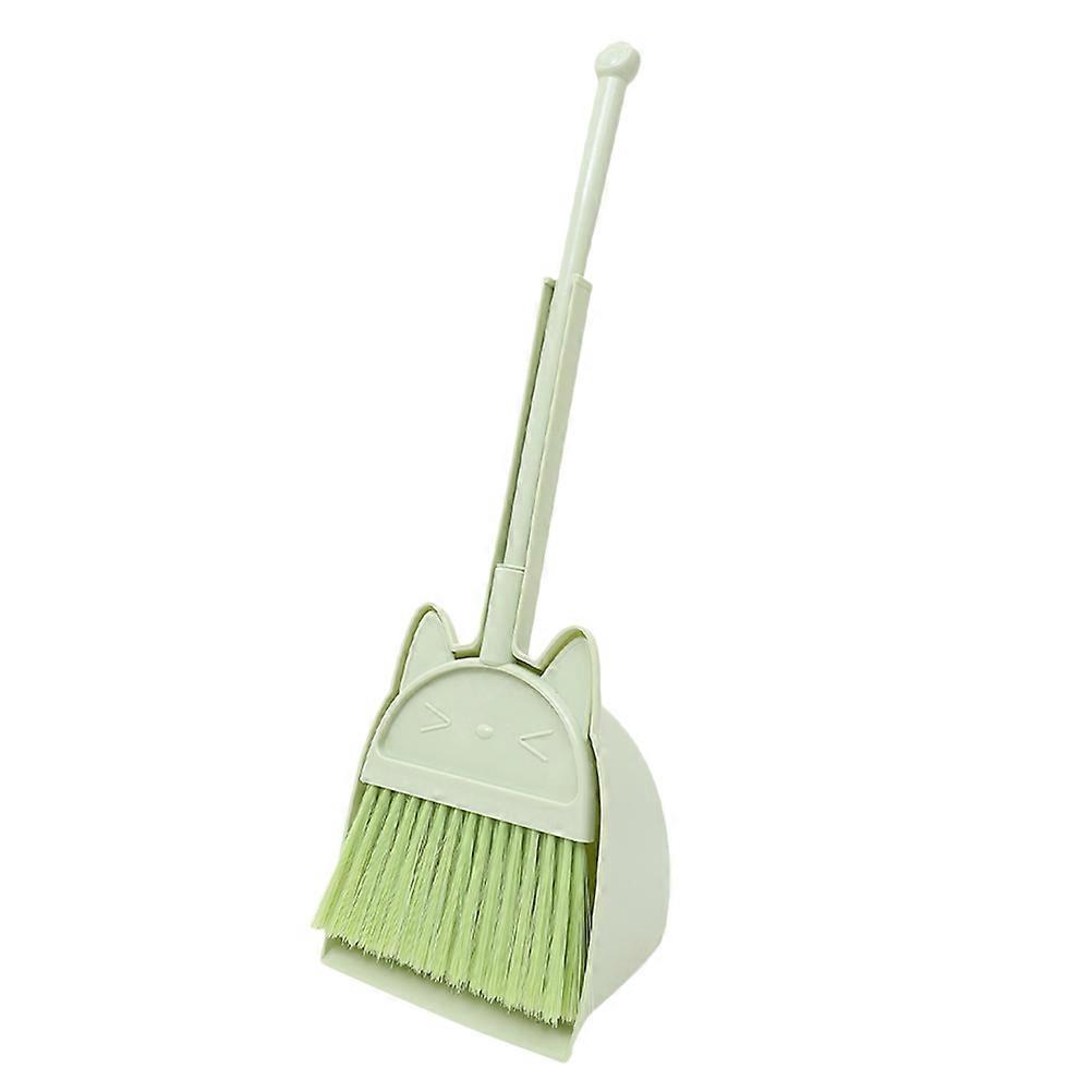 Cleaning Broom Set Broom Dustpan Home Use Green 1Set