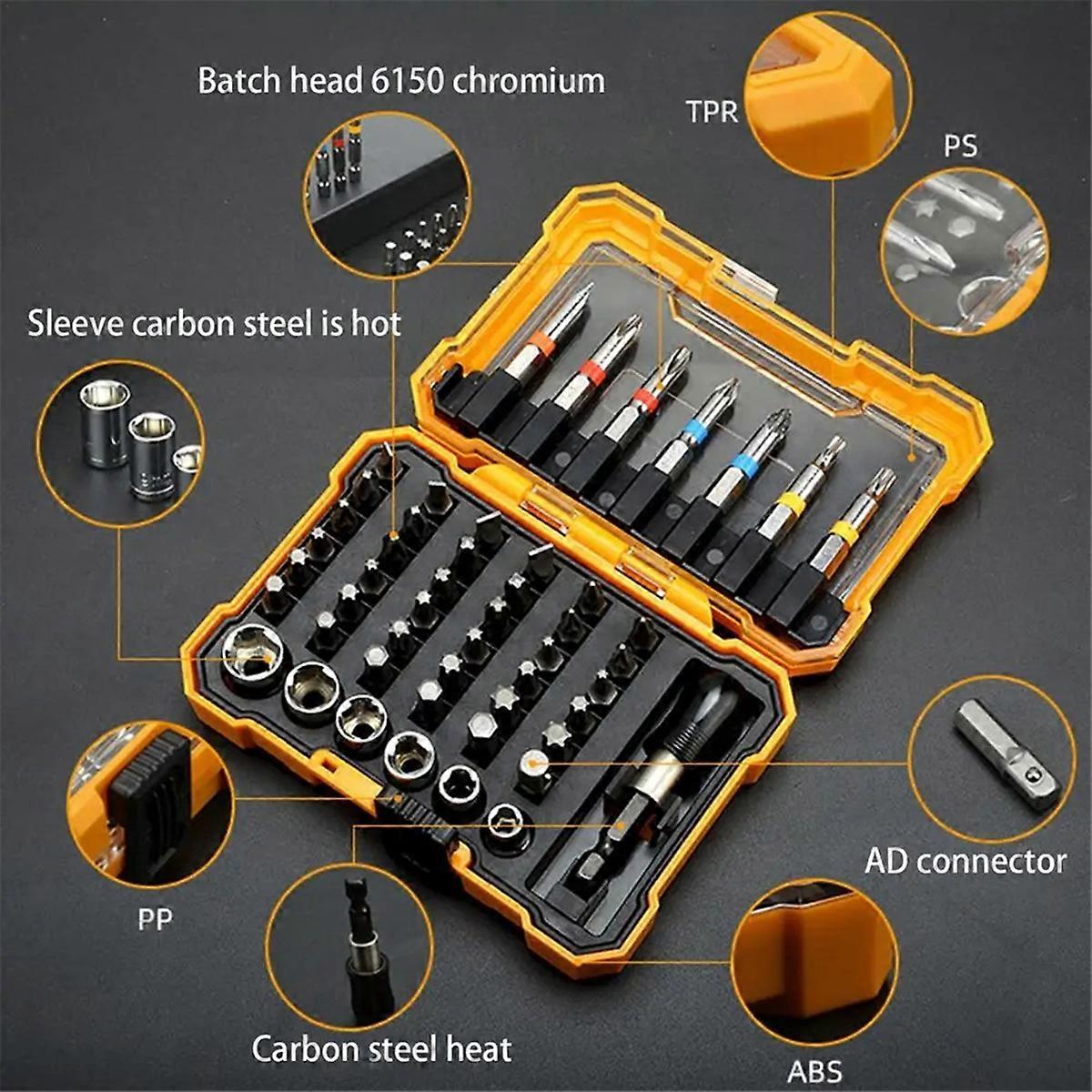 Drill Bit Set 50Pcs Power Screwdriver Drill Woodworking Drill Bits