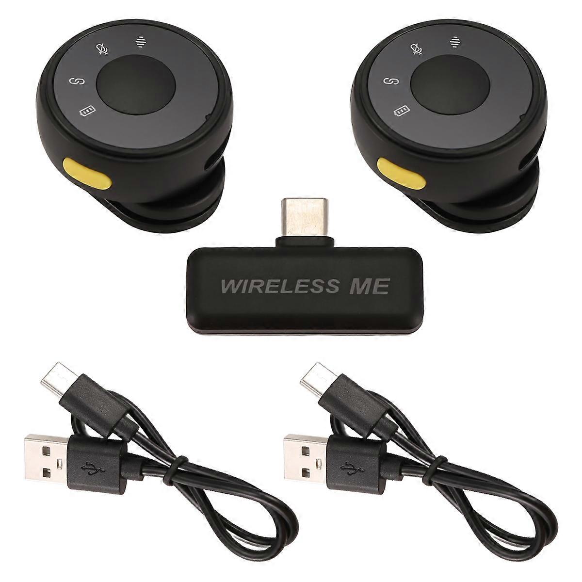 Magnetic Suction Back Clip Wireless Microphone USB-C Circular Button