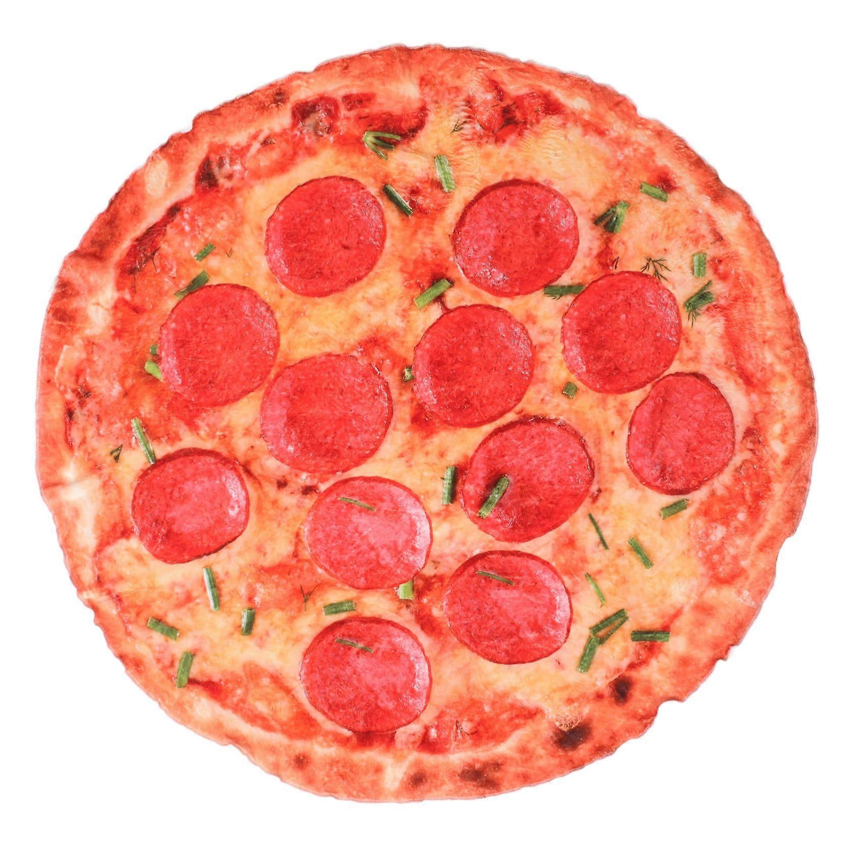 Funny Pizza Print Blanket Giant Round Throw Soft Flannel For Adults And Kids Picnic Blanket Air Conditioner Blanket