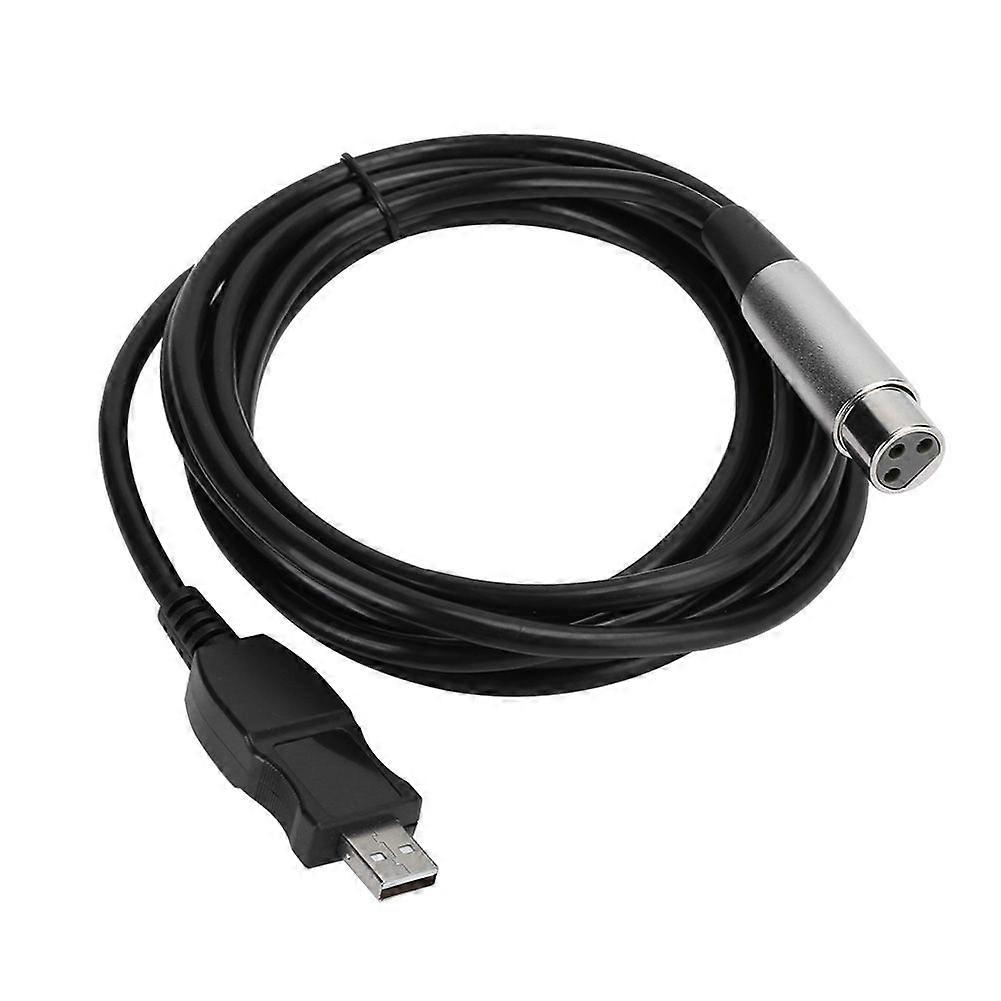 Microphone Mic Link Cable Adapter USB to XLR Microphone Link Cable Cord 3 Meter