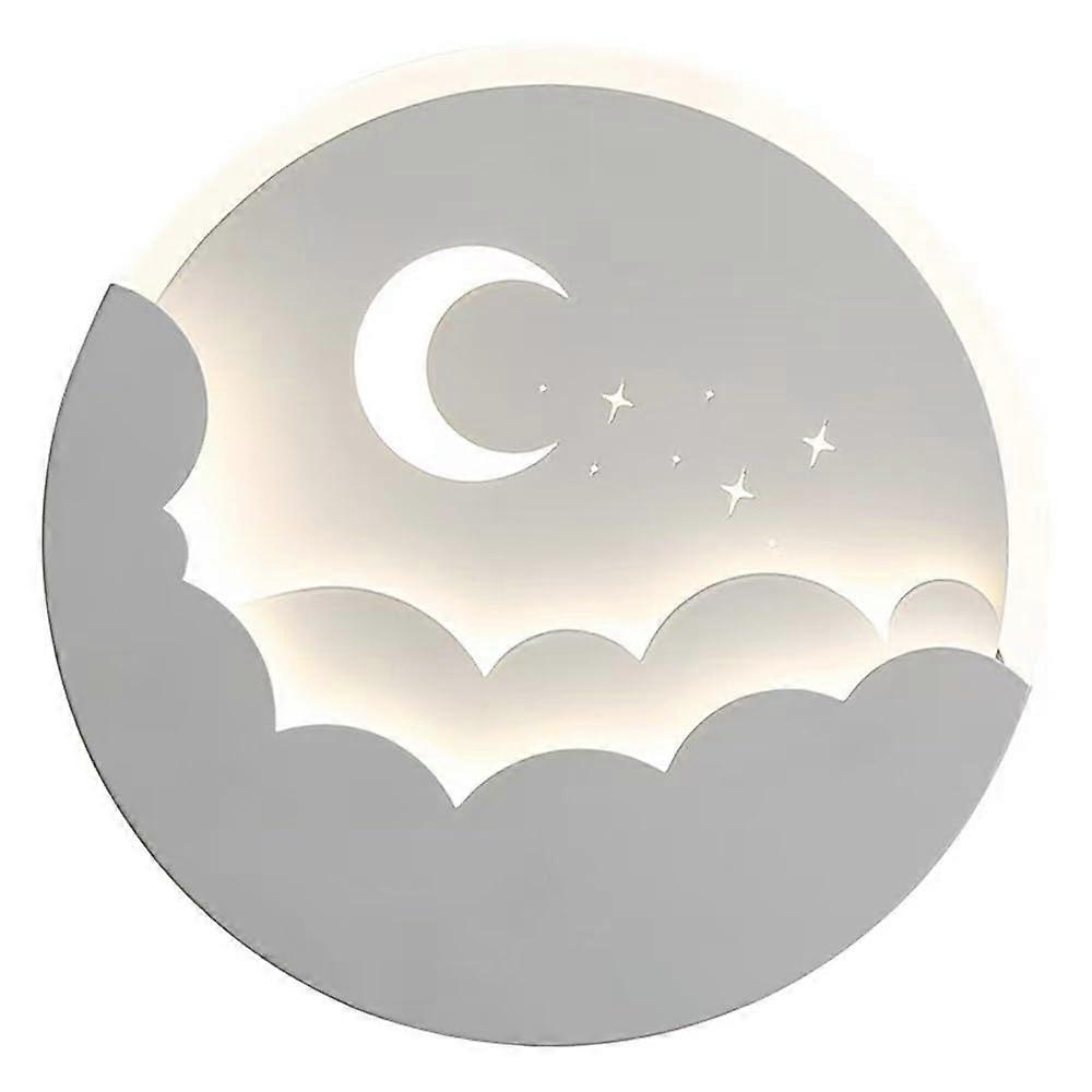 Nordic Modern Wall Mount Lights Star And Moon Sconces LED 28W Three-Color Light-Changing Wall Lamp For Bedroom