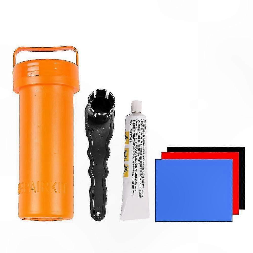 Inflatable Watercraft Repair Kit with PVC Patches, Adhesive, and Wrench for Kayaks, Rafts, and SUP Boards