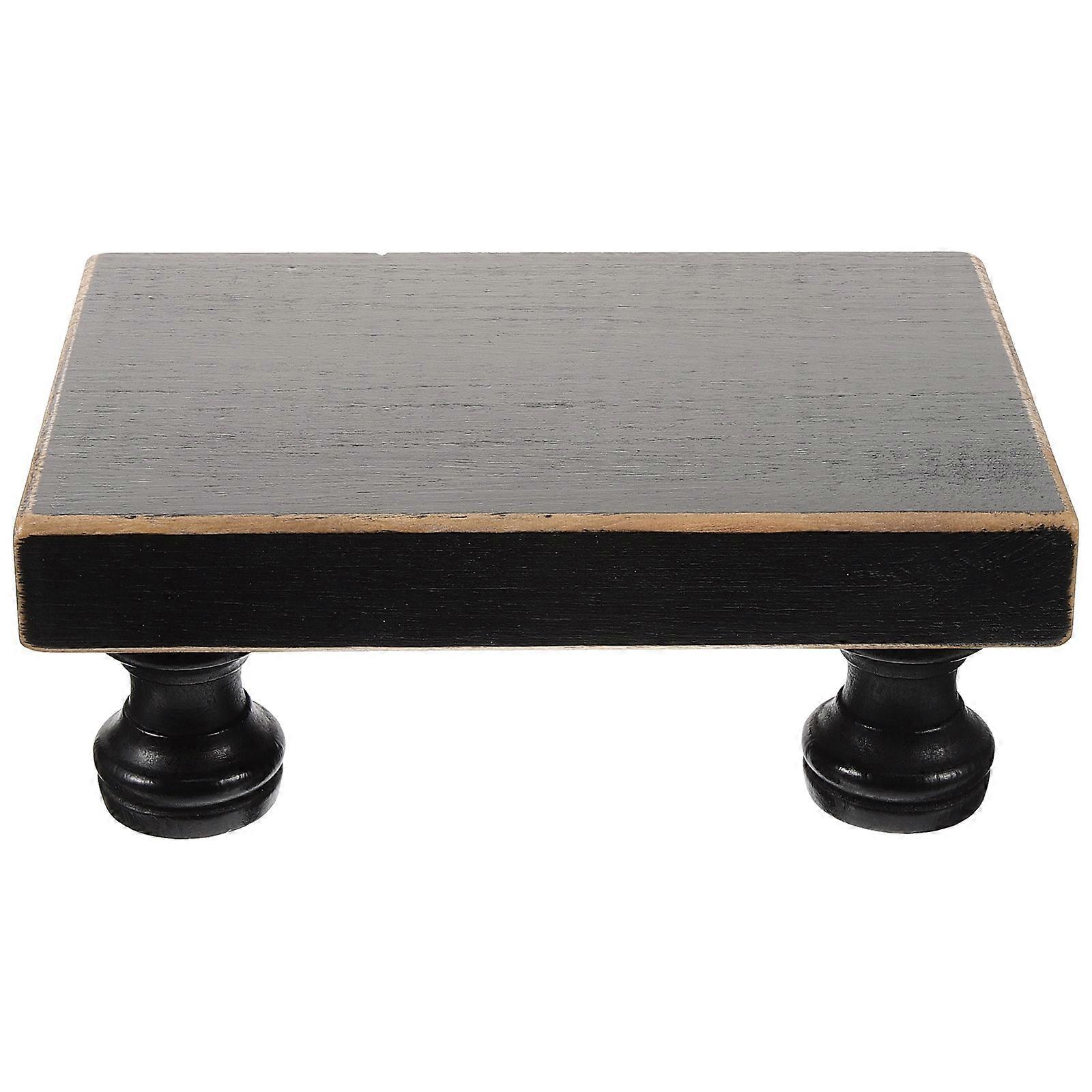 Wooden Soap Tray Riser for Countertop 4Pcs Wood Pedestal with Removable Feet