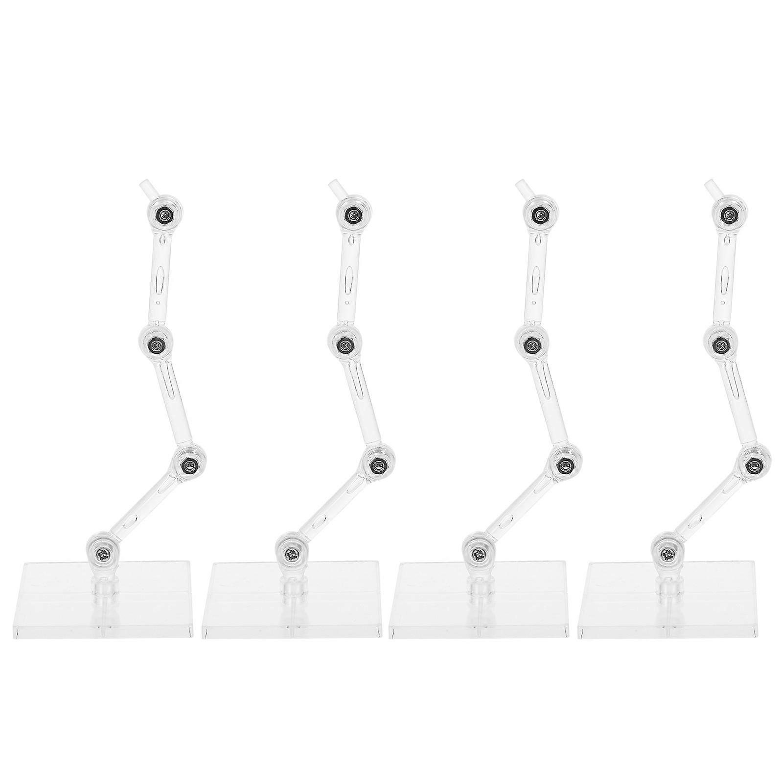 Transparent Action Figure Stand Doll Display Rack with Support 16Pcs